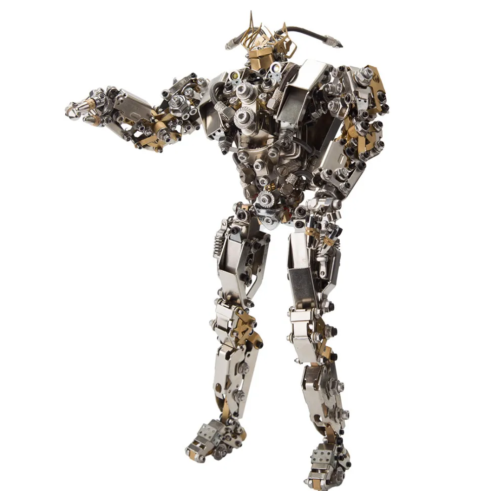 3D Protoss Mecha Metal Model With Light Steampunk DIY Assembly Jigsaw Crafts 1020+Pcs
