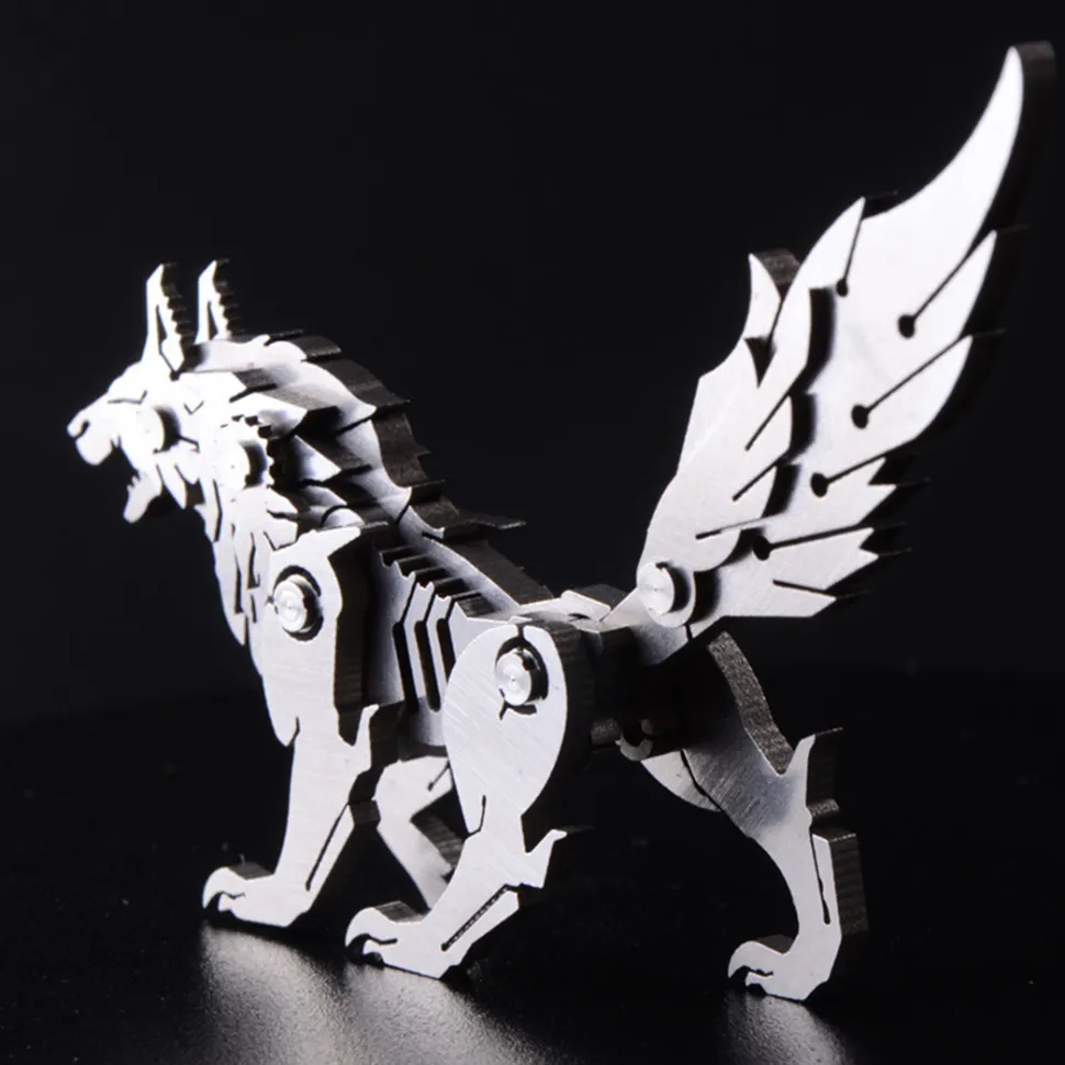 3D Puzzle DIY Model Kit Detachable Jigsaw Wild Wolf Metal Games