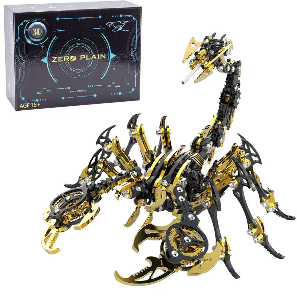 3D Puzzle DIY Model Kit Detachable Jigsaw Scorpion Metal Games