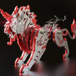 3D Puzzle DIY Model Kit Jigsaw Metal Tiger Model Ancient Chinese Beasts Mechanical Assembly Crafts