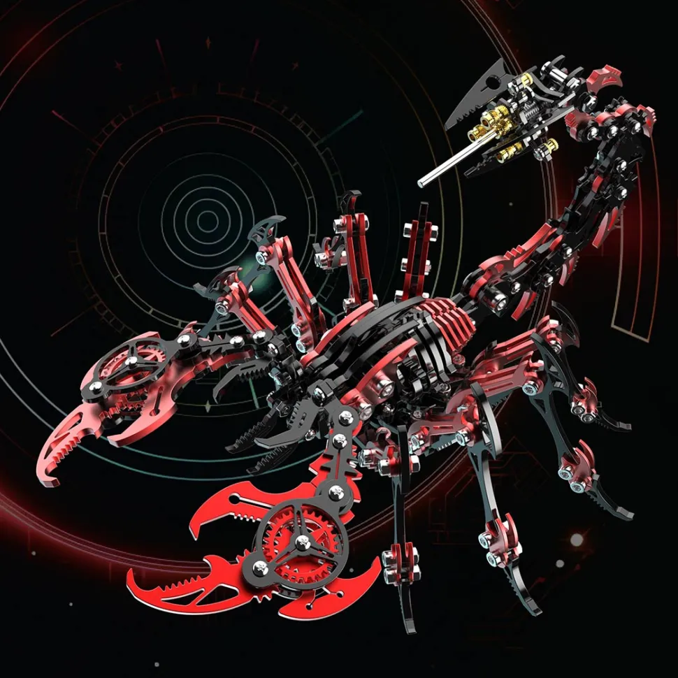 3D Puzzle DIY Model Kit Jigsaw Metal Scorpion King Mechanical Assembly Crafts-200PCS+