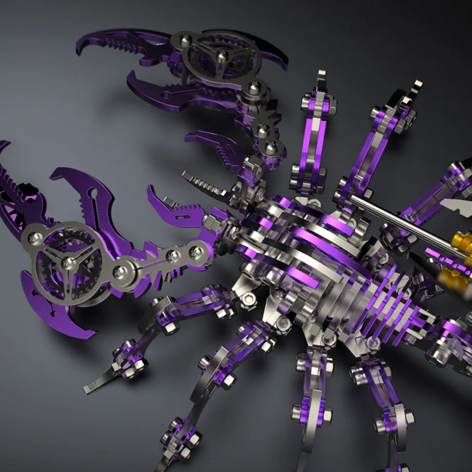 3D Puzzle DIY Model Kit Jigsaw Metal Scorpion King Mechanical Assembly Crafts-200PCS+