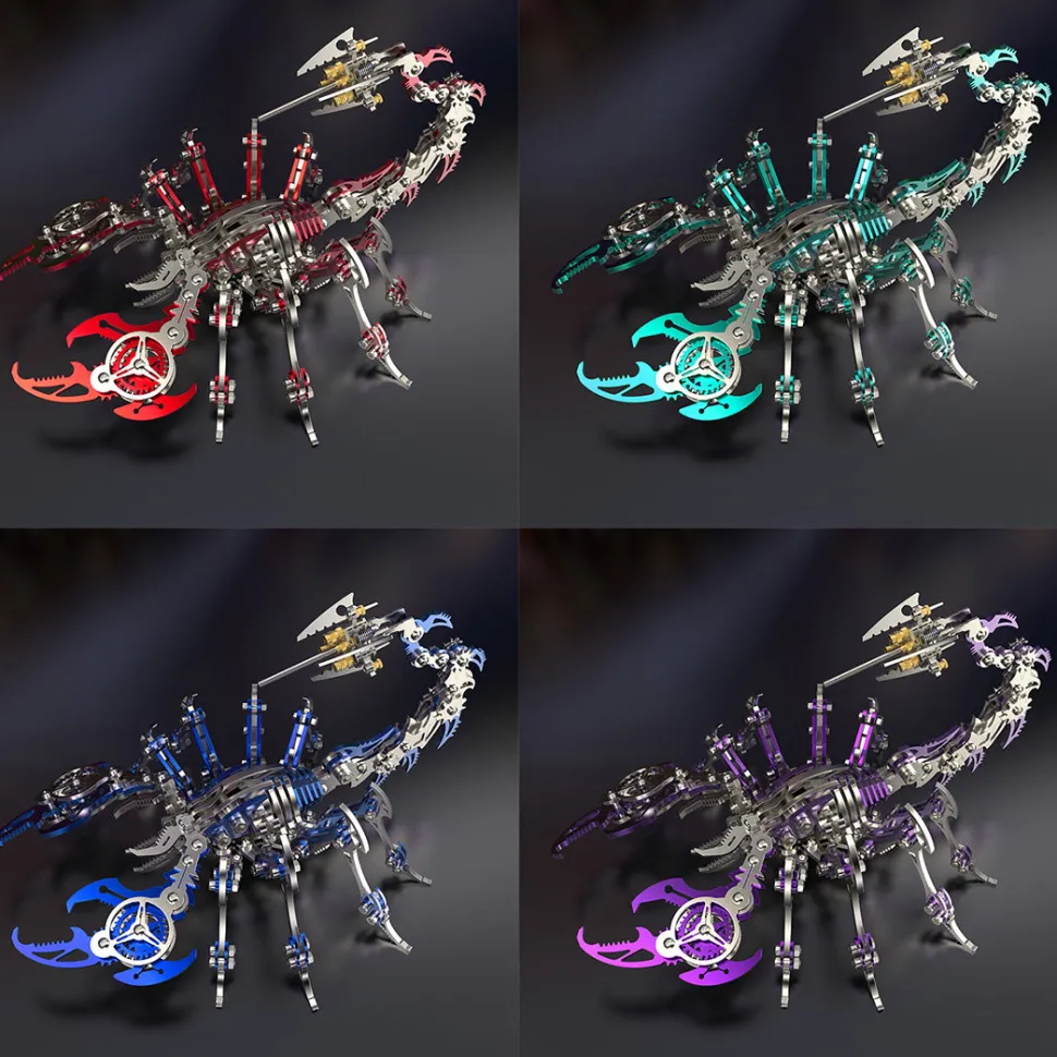 3D Puzzle DIY Model Kit Jigsaw Metal Scorpion King Mechanical Assembly Crafts-200PCS+