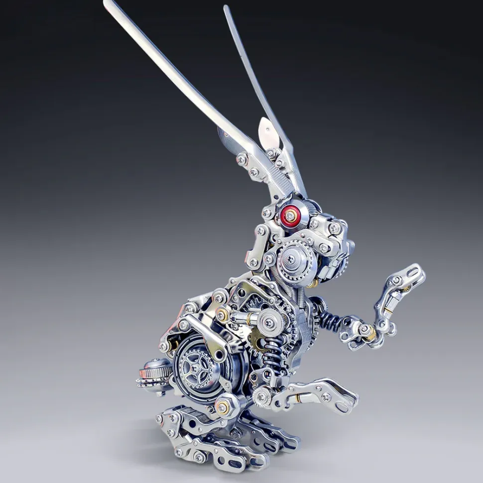 3D Puzzle DIY Model Kit Jigsaw Metal Punk Mechanical Rabbit Model Mechanical Assembly Crafts-500PCS