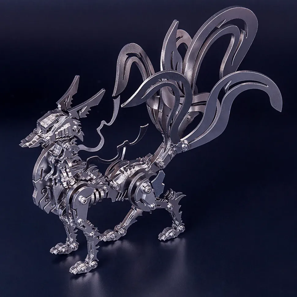 3D Puzzle Model Kit Mechanical Nine-tailed Fox Metal Games DIY Assembly Jigsaw Crafts Creative Gift