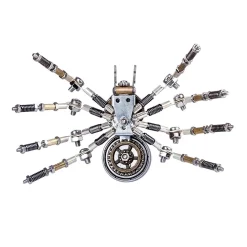 3D Puzzle Model Kit Spider Shaped Mechanical Clock Model Creative Gift