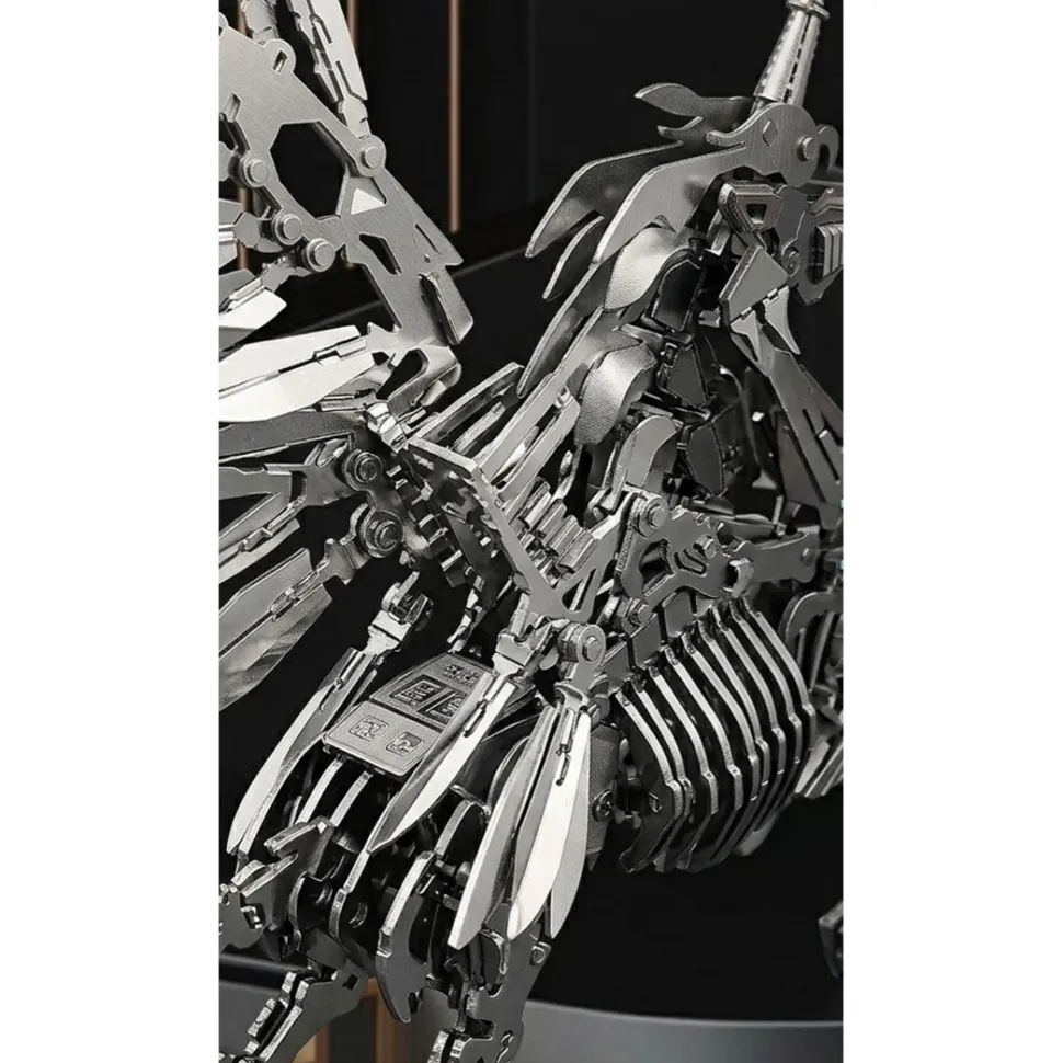 3D Stainless Steel Mechanical Unicorn DIY Assembly Model Kit, Desktop Decoration Gift for Adults and Collectors