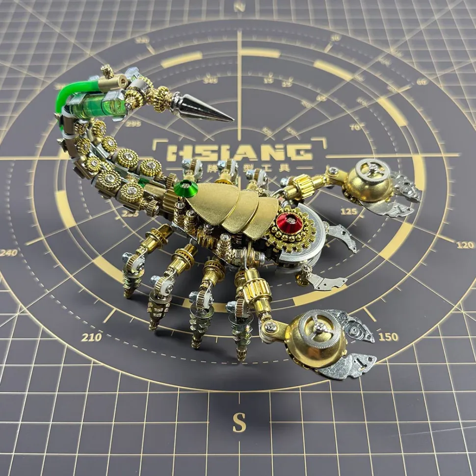3D Steampunk Metal Mechanical War Scorpion Model Kit - 450PCS+