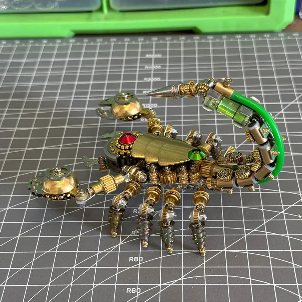 3D Steampunk Metal Mechanical War Scorpion Model Kit - 450PCS+