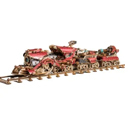 3D Wooden Steampunk Victorian Steam Train Model Building Kit 800+PCS with Led Light
