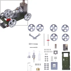 ENGINEDIY Stirling Engine Car Model Set Engine DIY Assembly Kit Physical Experiment Toy