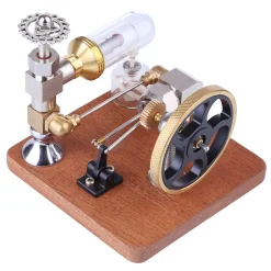 ENGINEDIY Stirling Engine Model with Vertical Flywheel Speed Adjustable | Science Experiment Engine