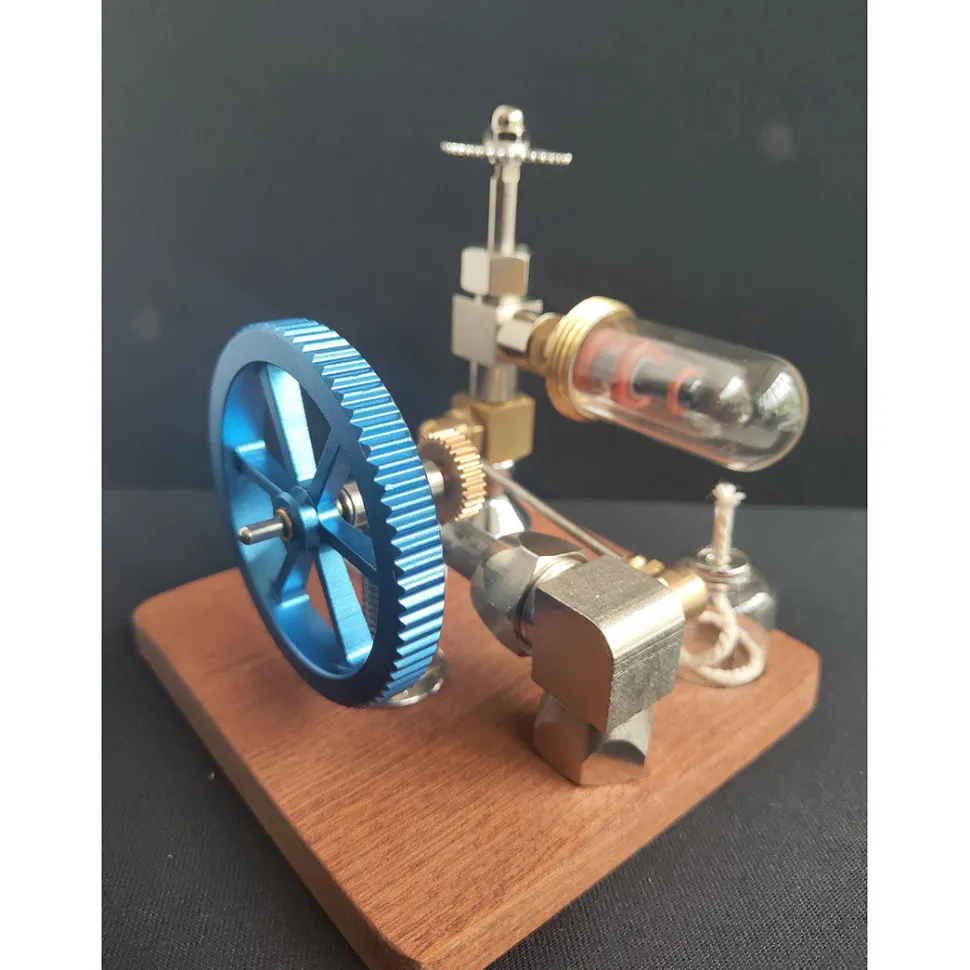 ENGINEDIY Stirling Engine Model with Vertical Flywheel Speed Adjustable | Science Experiment Engine