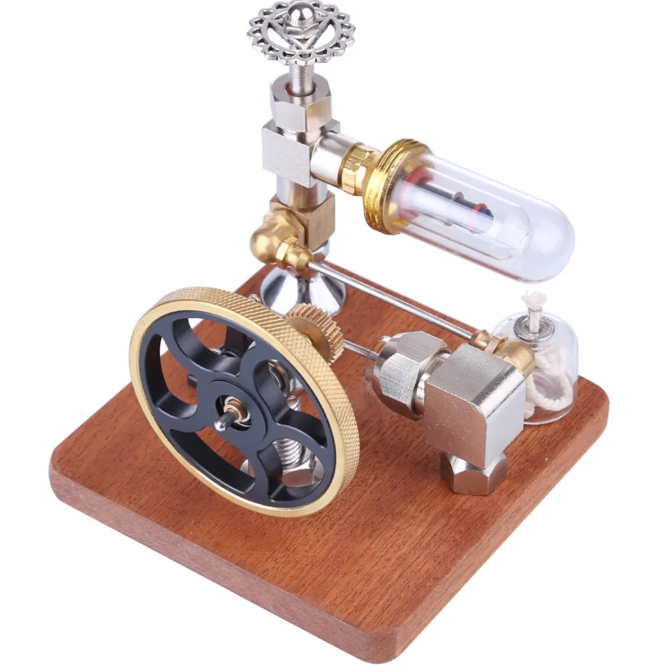 ENGINEDIY Stirling Engine Model with Vertical Flywheel Speed Adjustable | Science Experiment Engine