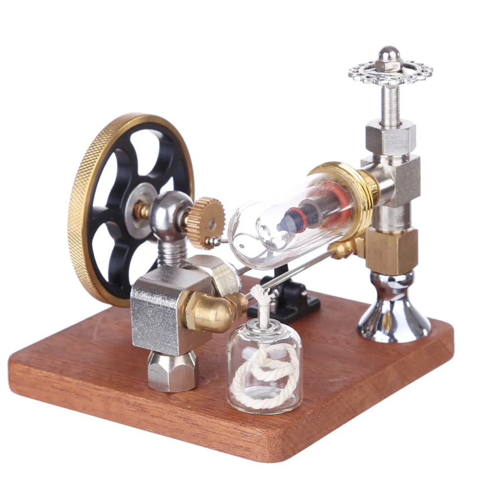 ENGINEDIY Stirling Engine Model with Vertical Flywheel Speed Adjustable | Science Experiment Engine