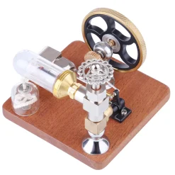 ENGINEDIY Stirling Engine Model with Vertical Flywheel Speed Adjustable | Science Experiment Engine