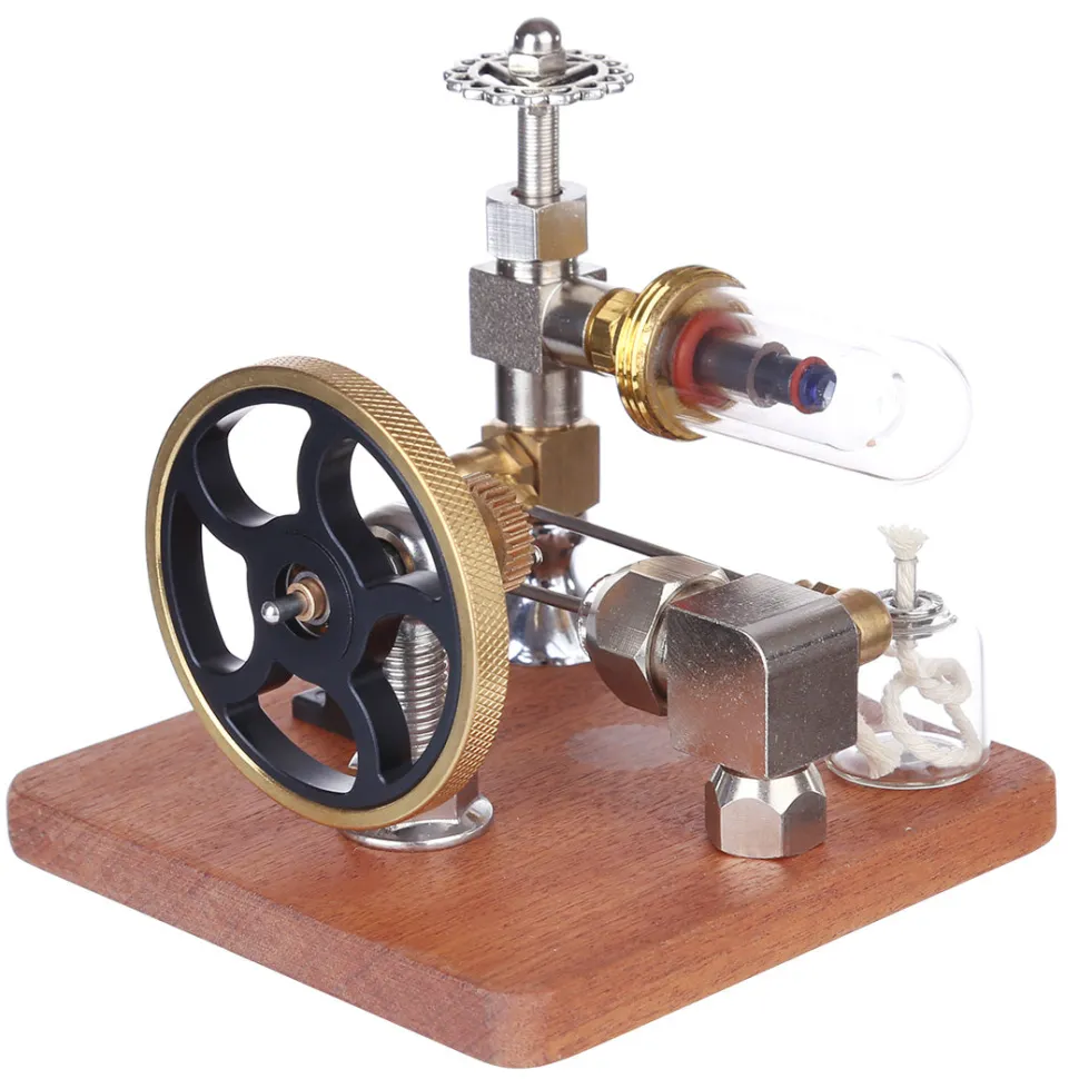 ENGINEDIY Stirling Engine Model with Vertical Flywheel Speed Adjustable | Science Experiment Engine