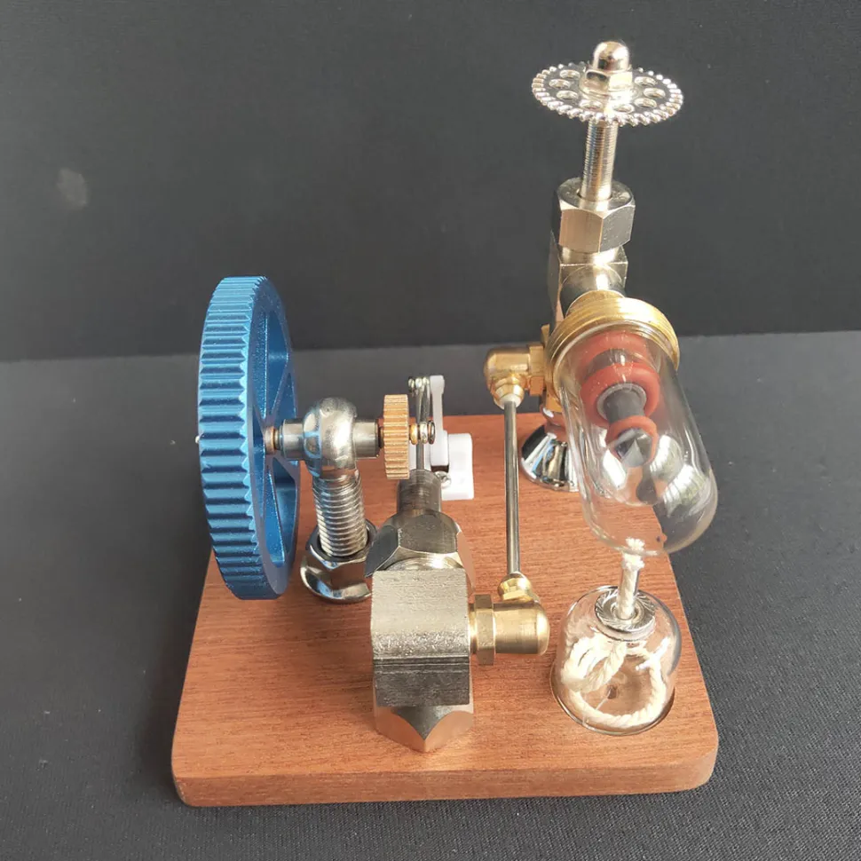 ENGINEDIY Stirling Engine Model with Vertical Flywheel Speed Adjustable | Science Experiment Engine