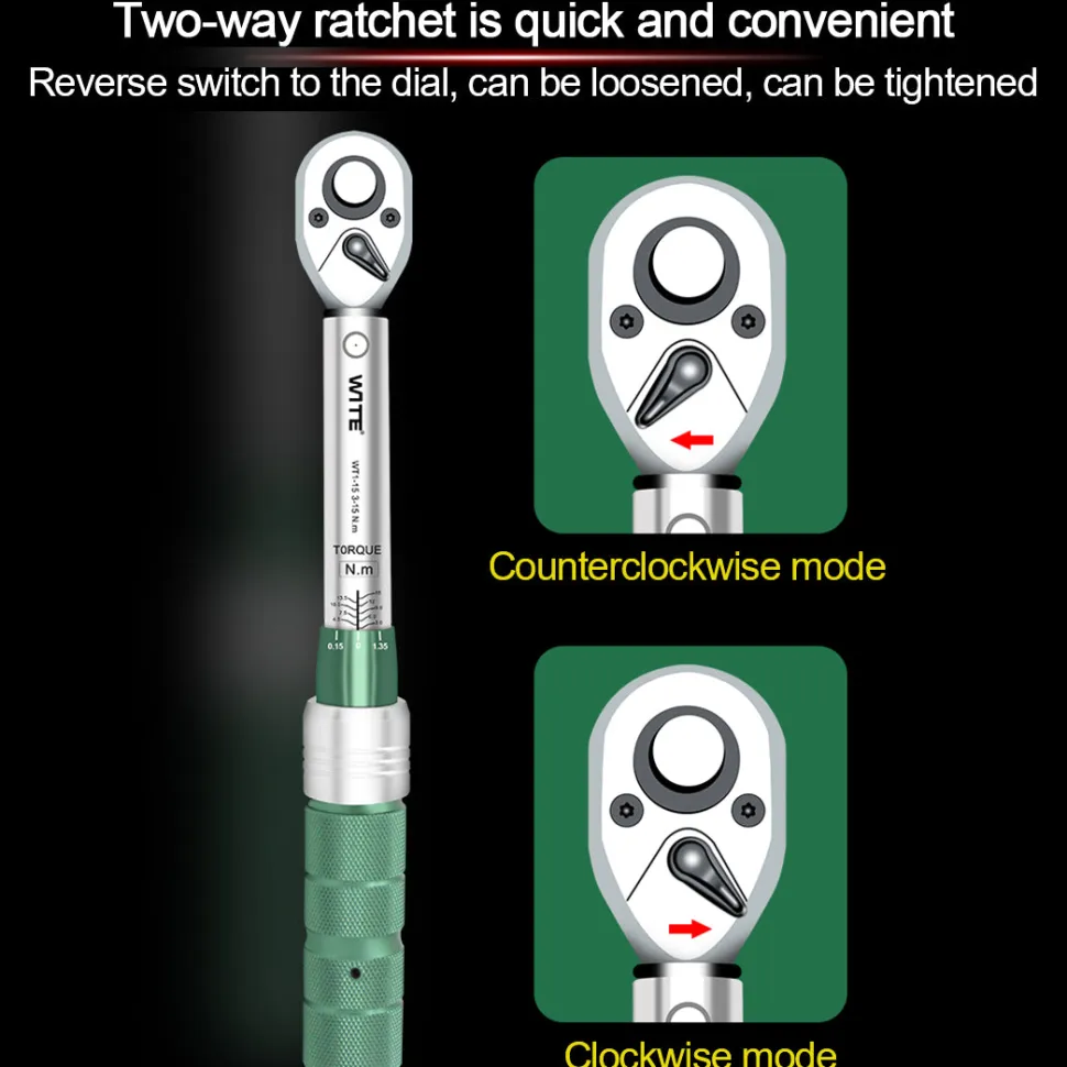 Engine Tools 5 Sets Precision Magnetic Screwdriver Electric Screwdriver Allen Wrench Adjustable Torque Wrench Tachometer Measuring Instrument DIY Tools Sets