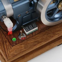 ENJOMOR Antique Working 4-Stroke Internal Combustion Gas Engine Model Horizontal Stationary Engine with Evaporative Water Cooling System
