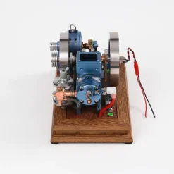 ENJOMOR Antique Working 4-Stroke Internal Combustion Gas Engine Model Horizontal Stationary Engine with Evaporative Water Cooling System