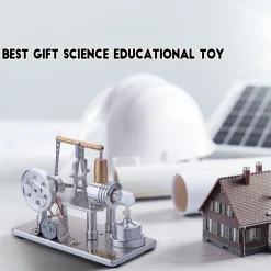 ENJOMOR Balance Hot Air Stirling Engine Electric Generator Model with LED Light - STEM Toy