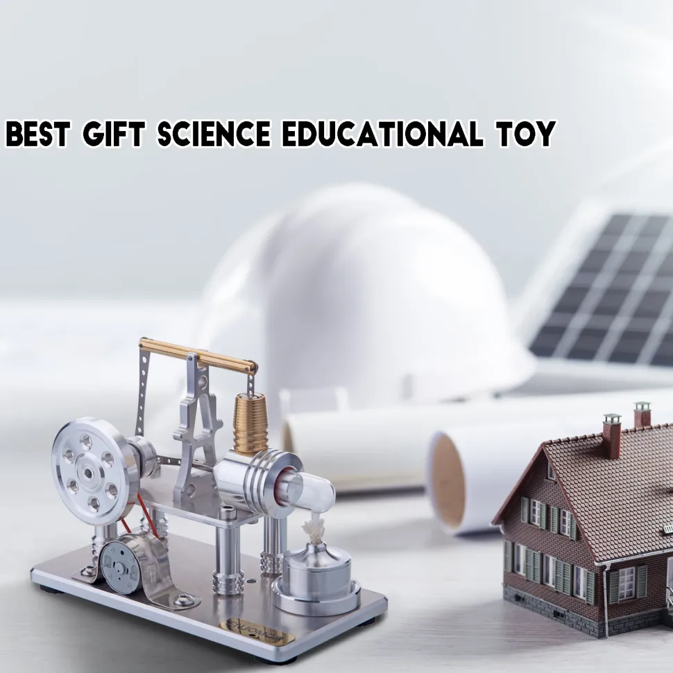 ENJOMOR Balance Hot Air Stirling Engine Electric Generator Model with LED Light - STEM Toy