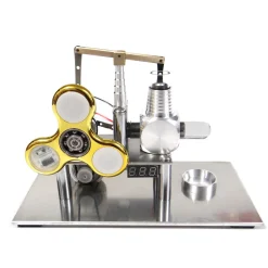 ENJOMOR Balance Type Stirling Engine Generator with Bulb, Gyroscope and Voltage Display Meter - STEM Toy
