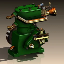 ENJOMOR 10cc Flathead Engine Single Cylinder 4 Stroke L Head Sidevalve Engine Water-cooled Gasoline Engine Internal Combustion Engine