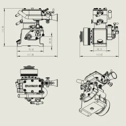 ENJOMOR 10cc Flathead Engine Single Cylinder 4 Stroke L Head Sidevalve Engine Water-cooled Gasoline Engine Internal Combustion Engine