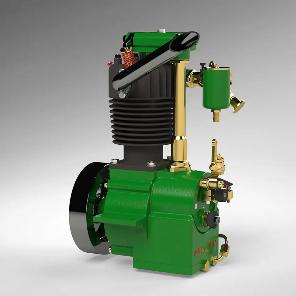 ENJOMOR 10cc Flathead Engine Single Cylinder 4 Stroke L Head Sidevalve Engine Water-cooled Gasoline Engine Internal Combustion Engine