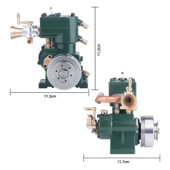 ENJOMOR 10cc Flathead Engine Single Cylinder 4 Stroke L Head Sidevalve Engine Water-cooled Gasoline Engine Internal Combustion Engine