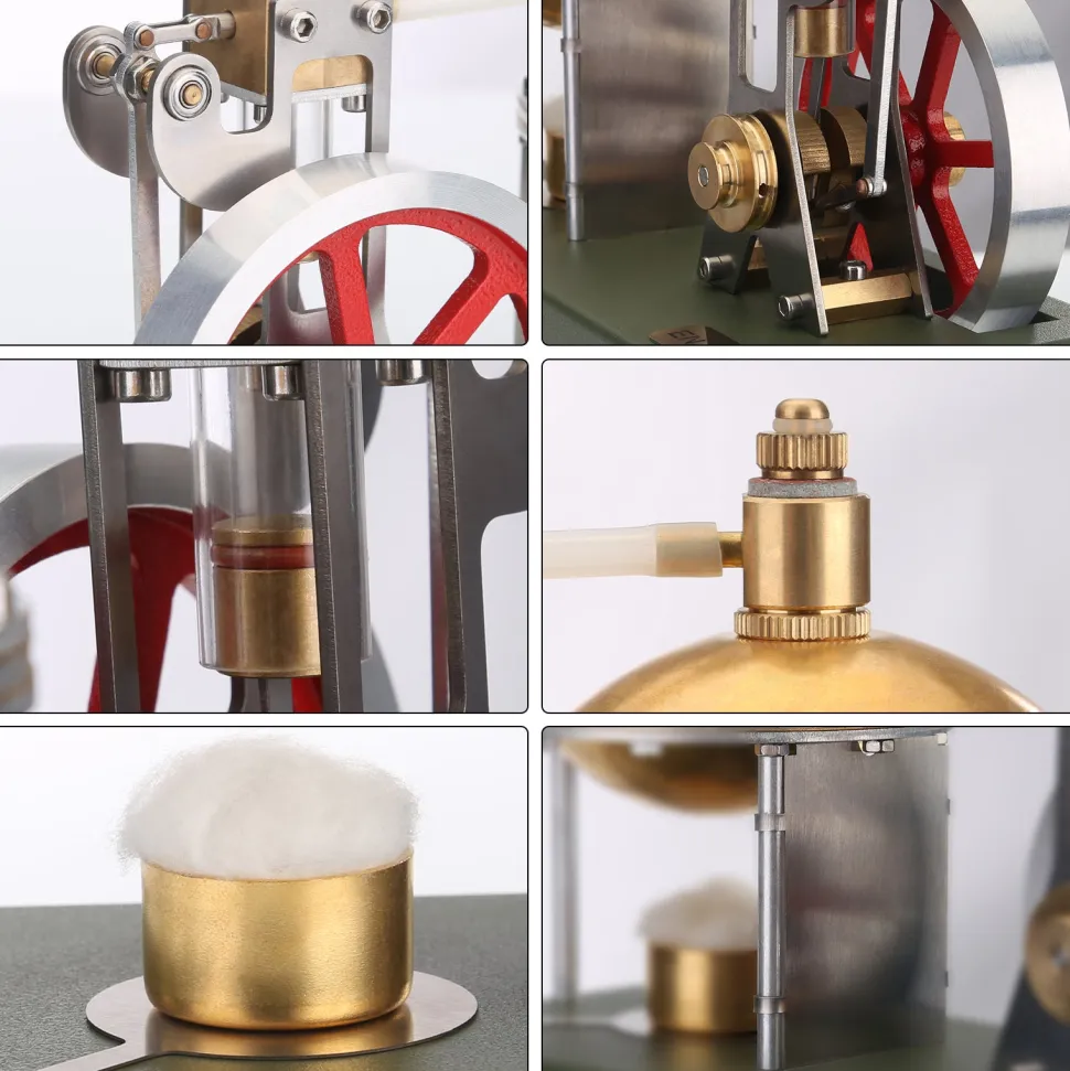 ENJOMOR DIY Hero's Steam Engine Kit with Boiler