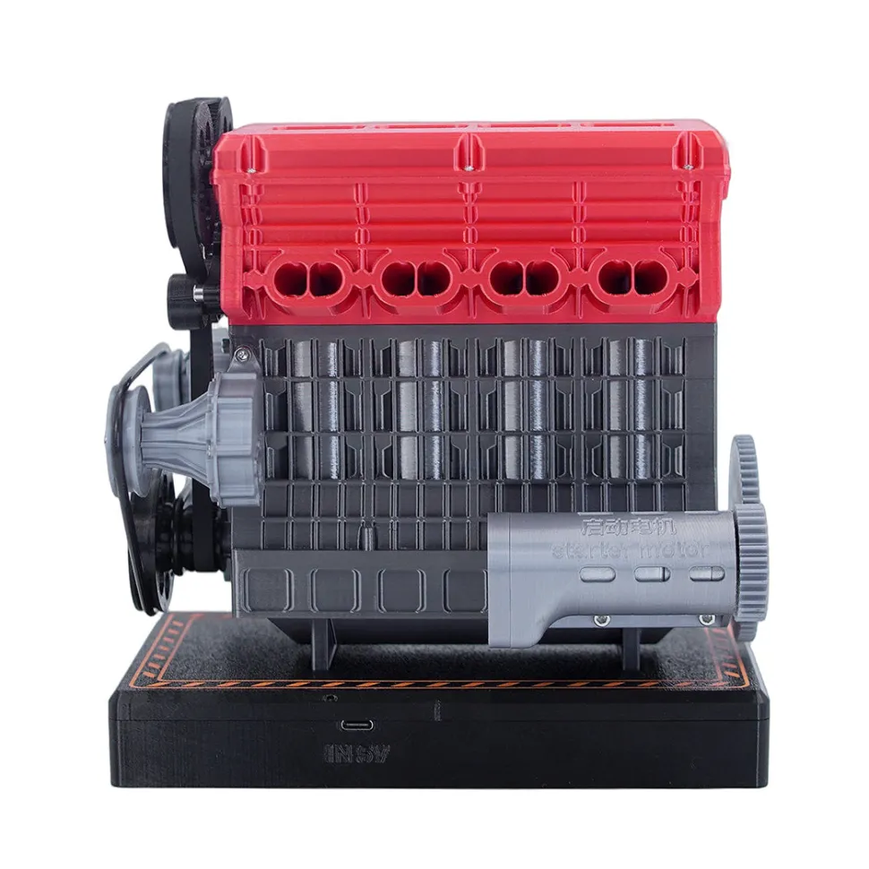 ENJOMOR 3D Printed Inline Four-Cylinder Engine Model Kit that Works - Build Your Own Engine