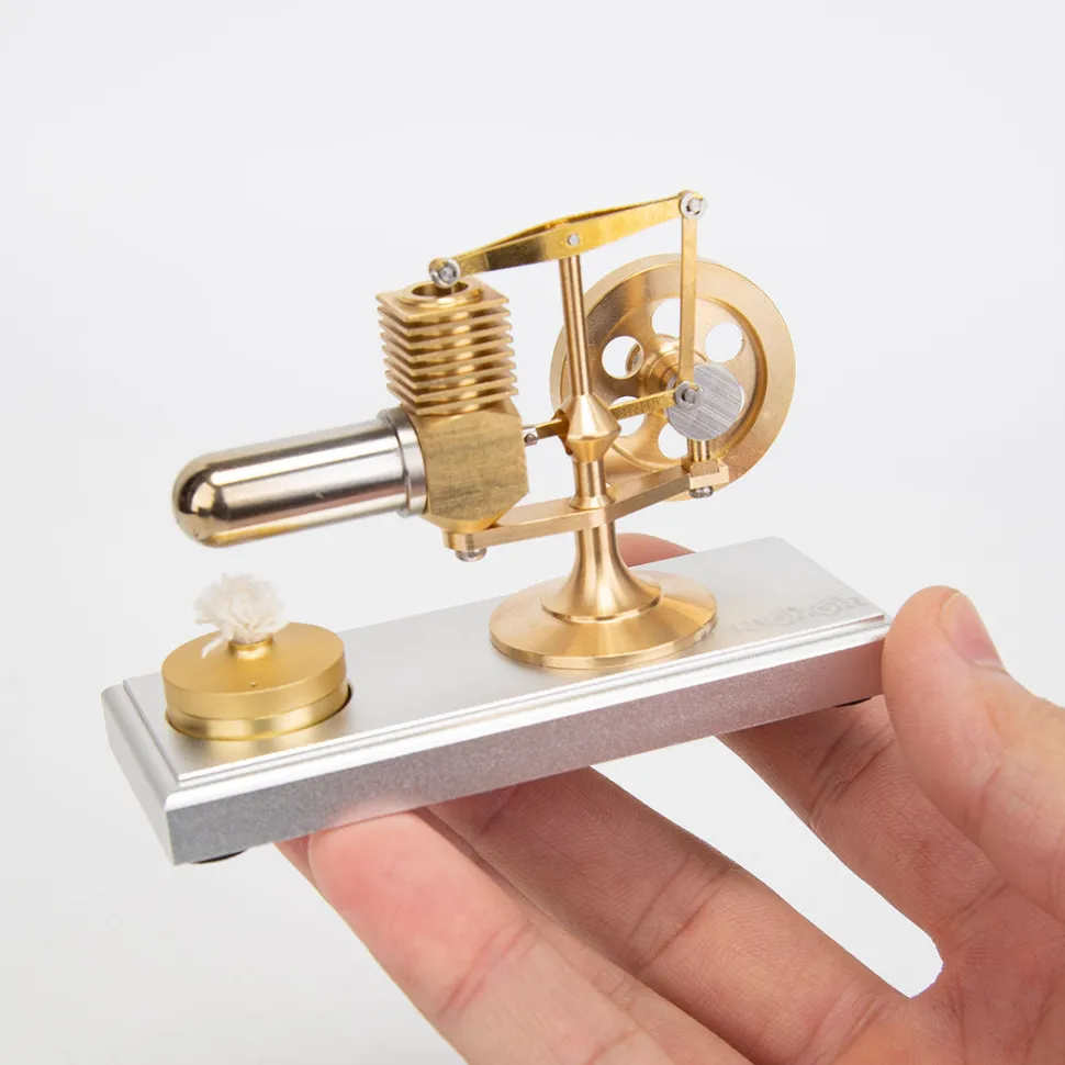 ENJOMOR Hog Stirling Engine Mini Balance Beam Hot Air Stirling External Combustion Engine Model