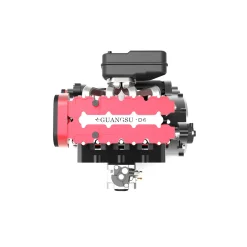 ENJOMOR L4 Engine GS-L4 36cc DOHC Inline 4 Cylinder 4 Stroke Water-Cooled L4 RC Gasoline Engine Model that Works - Speed Up to 12,000rpm