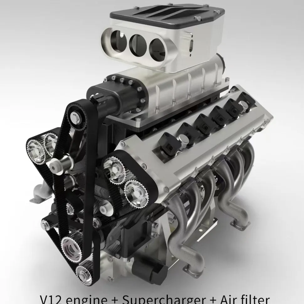 ENJOMOR Metal Supercharger for ENJOMOR GS-V12 Engine Model
