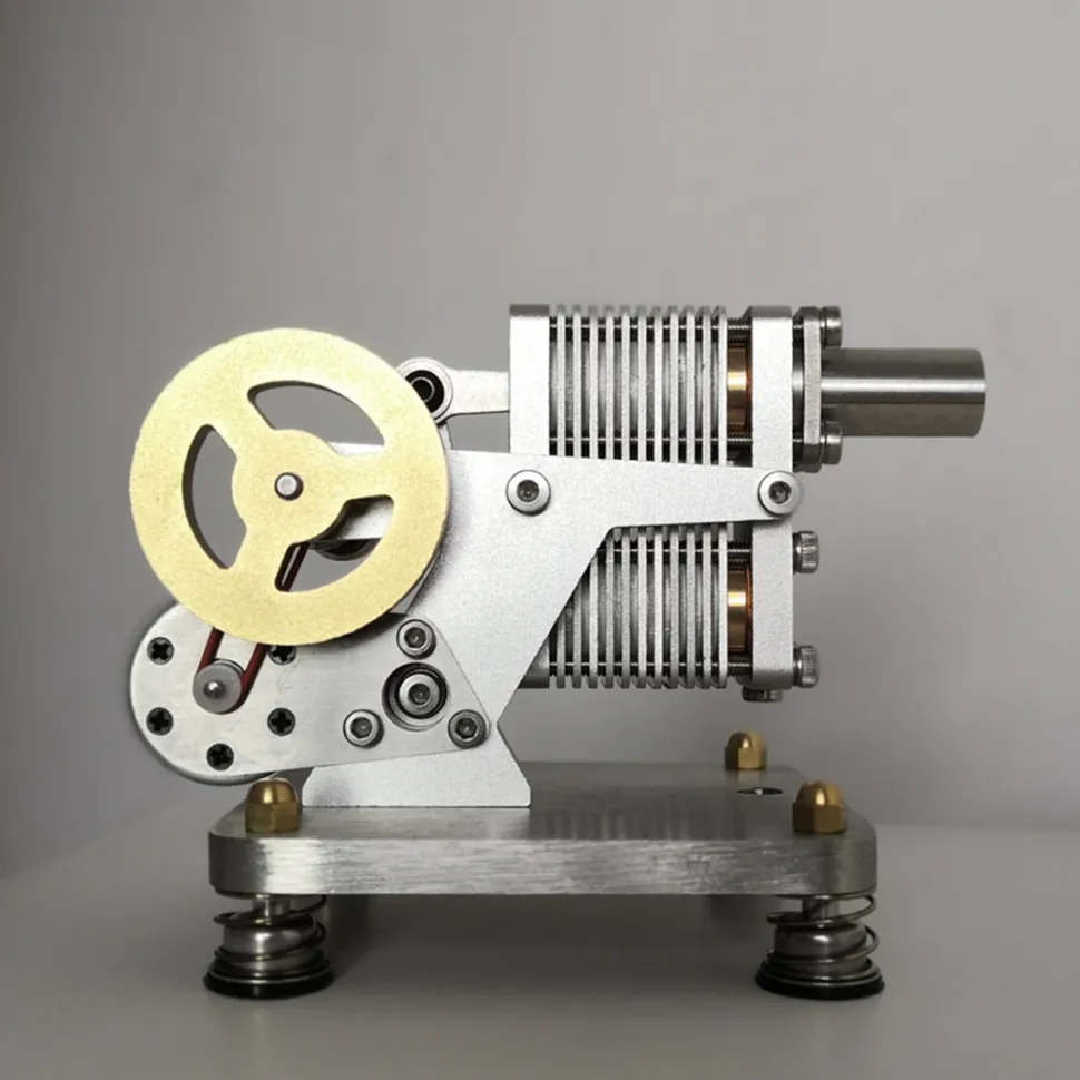 ENJOMOR Mini α Structure Hot-Air Stirling Engine Electric Generator 4000rpm - Gift Collection
