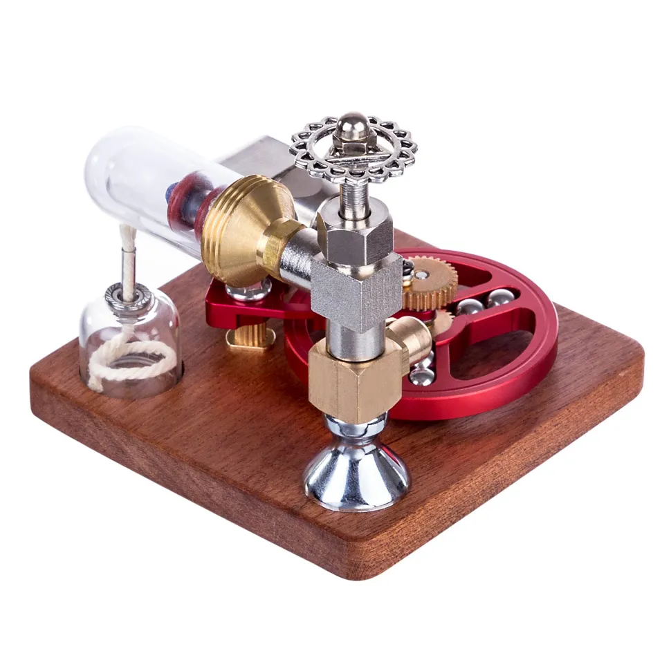ENJOMOR Speed-Controlled Single Cylinder Stirling Engine Model with Ball Bearing Flywheel - STEM Toys