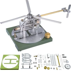 ENJOMOR Stirling Helicopter Model Kit Gamma Hot Air Stirling Engine Model DIY Assembly Model STEM Educational Toy