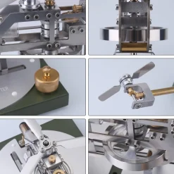 ENJOMOR Stirling Helicopter Model Kit Gamma Hot Air Stirling Engine Model DIY Assembly Model STEM Educational Toy