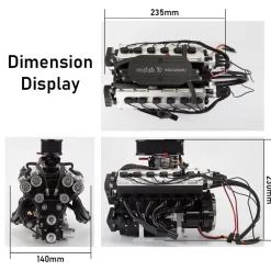 ENJOMOR V12 Engine with Starter Kit and Base - One Key Start