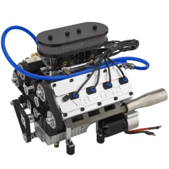 ENJOMOR V8 GS-V8 78CC DOHC Four-Stroke V-Shaped Eight-Cylinder Water-cooled Electric Gasoline Internal Combustion Engine Model - V8 Engine Model That Works