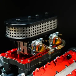 ENJOMOR V8 GS-V8 78CC DOHC Four-Stroke V-Shaped Eight-Cylinder Water-cooled Electric Gasoline Internal Combustion Engine Model - V8 Engine Model That Works