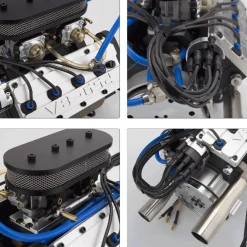 ENJOMOR V8 GS-V8 78CC DOHC Four-Stroke V-Shaped Eight-Cylinder Water-cooled Electric Gasoline Internal Combustion Engine Model - V8 Engine Model That Works