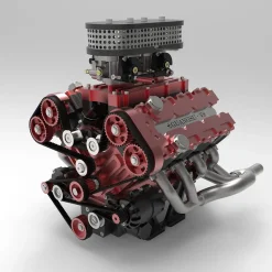 ENJOMOR V8 GS-V8 78CC DOHC Four-Stroke V-Shaped Eight-Cylinder Water-cooled Electric Gasoline Internal Combustion Engine Model - V8 Engine Model That Works
