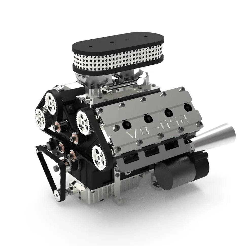 ENJOMOR V8 GS-V8 78CC DOHC Gasoline V8 Engine Model That Works with Starter Kit