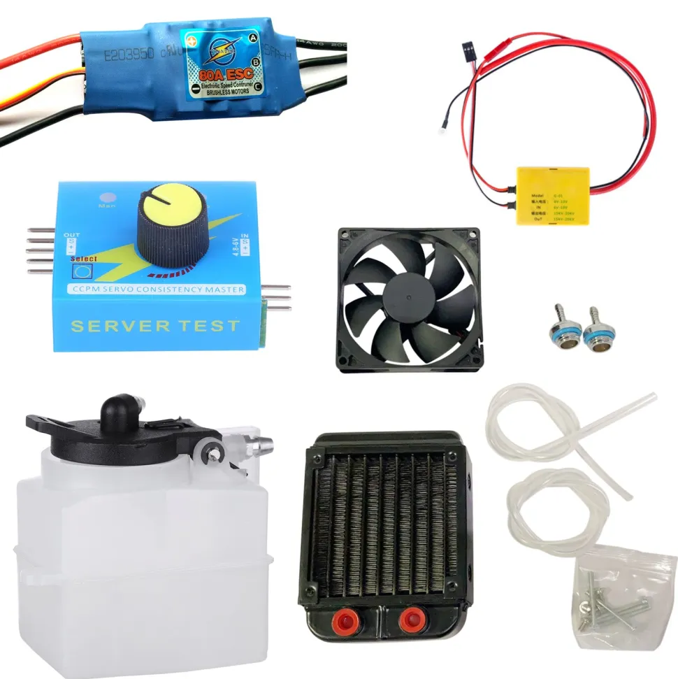 ENJOMOR V8 GS-V8 78CC DOHC Gasoline V8 Engine Model That Works with Starter Kit