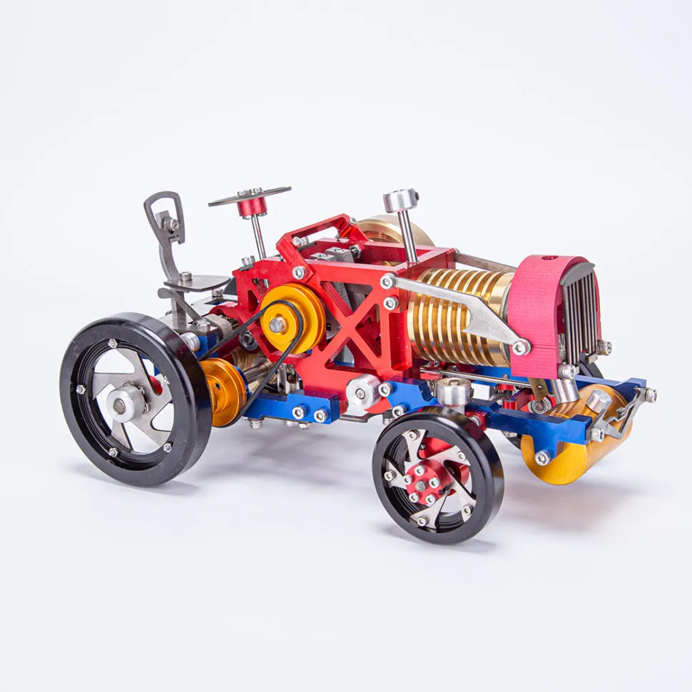 Flame Eater Vacuum Engine Stirling Wheel Tractor Model Educational Mechanical Vehicle Artwork