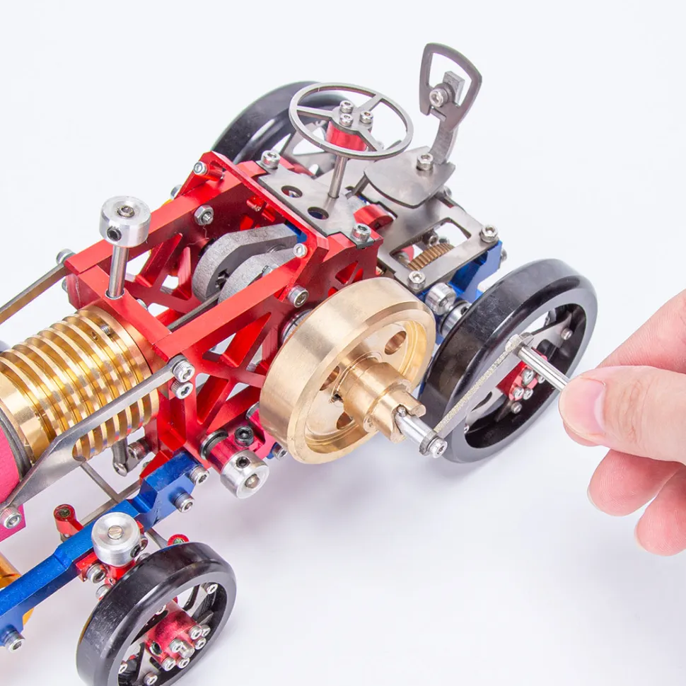 Flame Eater Vacuum Engine Stirling Wheel Tractor Model Educational Mechanical Vehicle Artwork